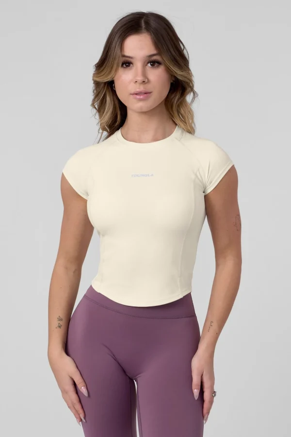 Youngla Tops<W439-Compression Cap Sleeve Tee