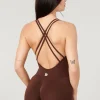 Youngla Tops<W330-Core Seamless Cross-Back Bodysuit