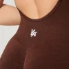 Youngla Tops<W330-Core Seamless Cross-Back Bodysuit