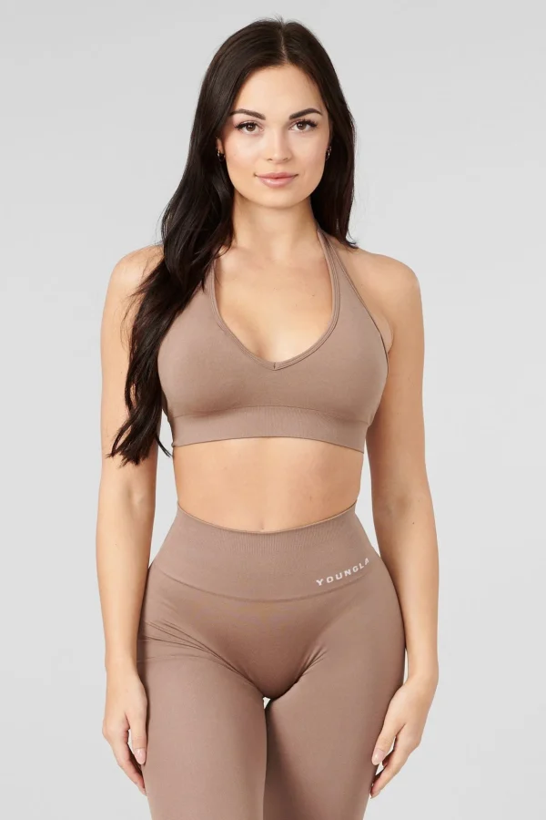 Youngla Bras<W328-Core Seamless Halter Sports Bra