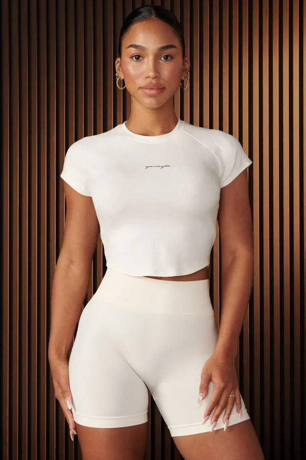 Youngla Tops<W433-Curve Baby Tee