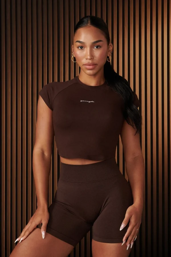 Youngla Tops<W433-Curve Baby Tee