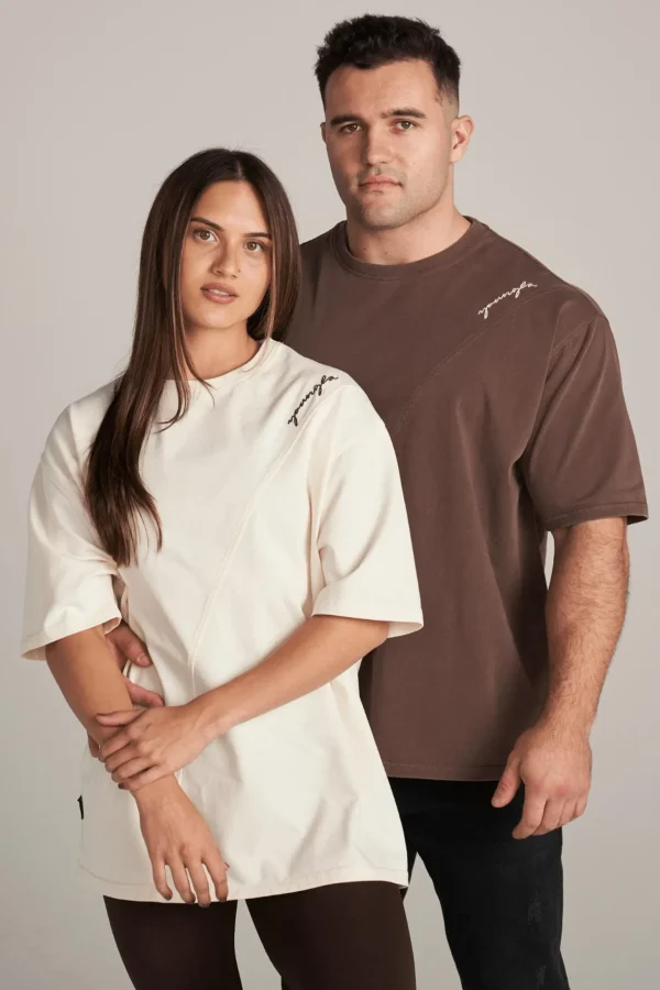 Youngla Tops<W431-Curve Oversize Tee