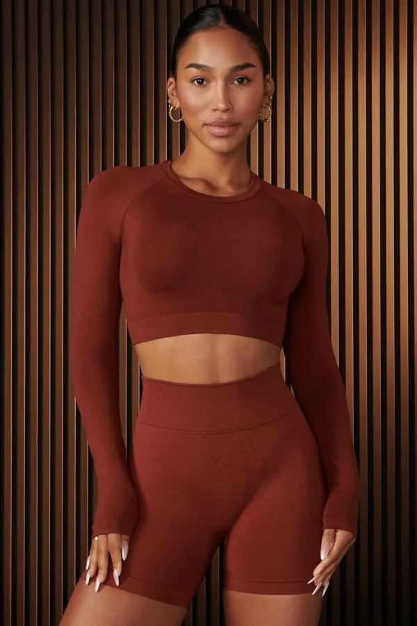 Youngla Tops<W430-Curve Seamless Long Sleeve