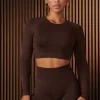 Youngla Tops<W430-Curve Seamless Long Sleeve
