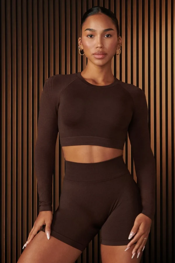Youngla Tops<W430-Curve Seamless Long Sleeve