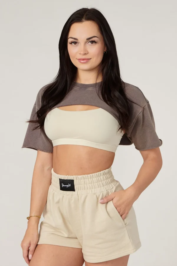 Youngla Tops<W410-Cut Out Tee