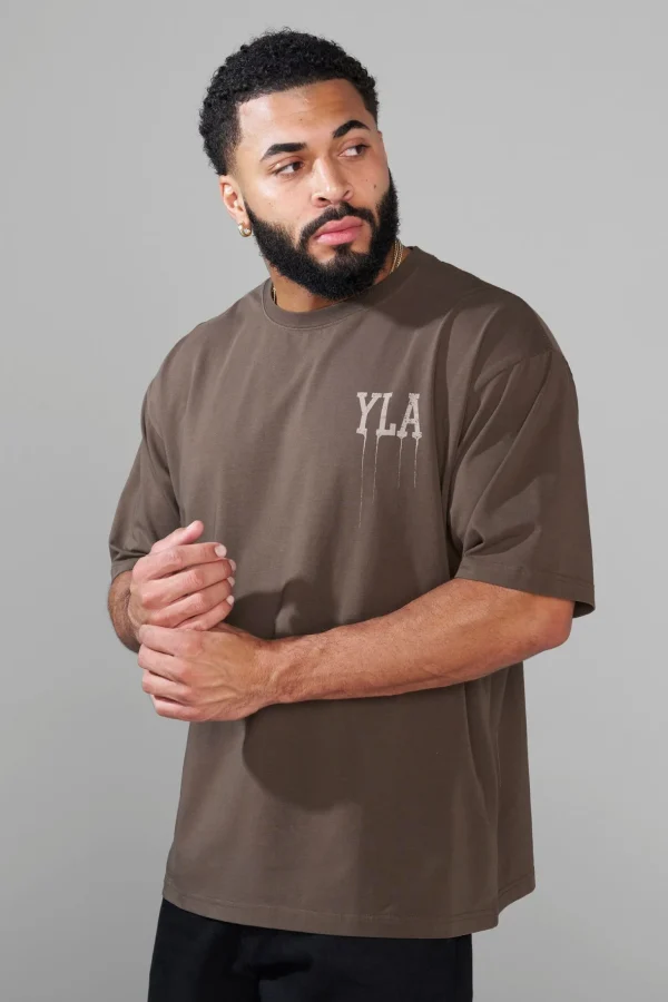 Youngla Shirts<W428-Drip Oversized Tee