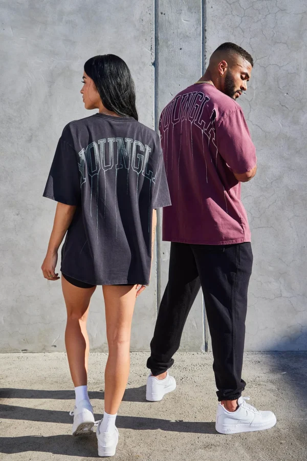 Youngla Shirts<W428-Drip Oversized Tee