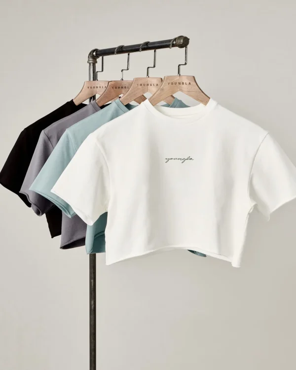 Youngla Tops<W426-Not So Basic Cropped Tee