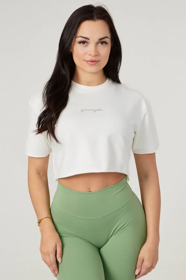 Youngla Tops<W426-Not So Basic Cropped Tee