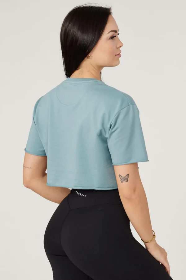 Youngla Tops<W426-Not So Basic Cropped Tee