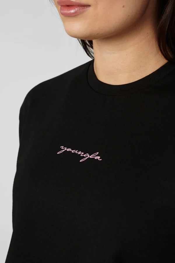 Youngla Tops<W426-Not So Basic Cropped Tee