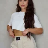 Youngla Tops<W426-Not So Basic Cropped Tee