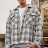 Youngla Outerwear<519-Woven Flannel Jackets