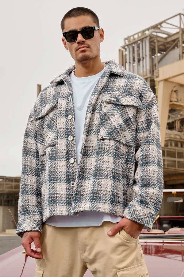 Youngla Outerwear<519-Woven Flannel Jackets