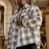 Youngla Outerwear<519-Woven Flannel Jackets