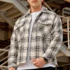 Youngla Outerwear<519-Woven Flannel Jackets