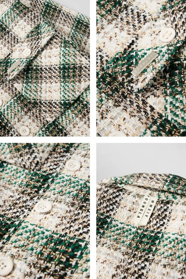 Youngla Outerwear<519-Woven Flannel Jackets