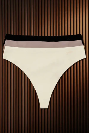 Youngla Accessories<W610-Seamless Thong 3 Color Pack