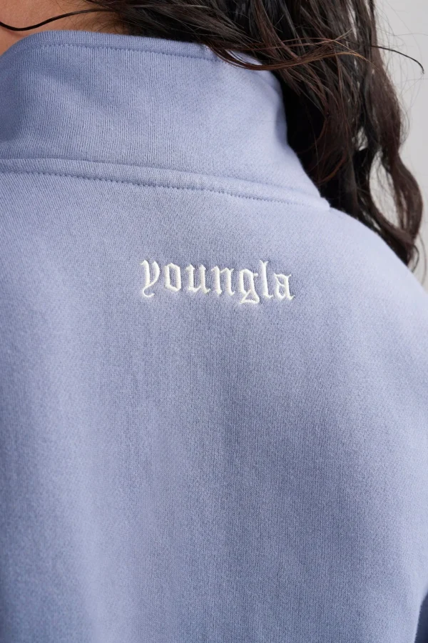 Youngla Outerwear<W525-Teddy Crop Quarter Zip