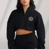 Youngla Outerwear<W525-Teddy Crop Quarter Zip