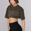 Youngla Tops<W436-Urban Crop Tee