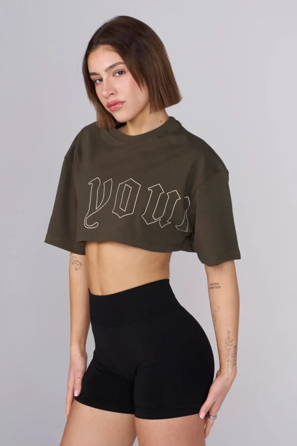 Youngla Tops<W436-Urban Crop Tee